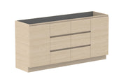 ADP Glacier Hamper Freestanding Vanity - 1800mm / No Top / Double Bowl