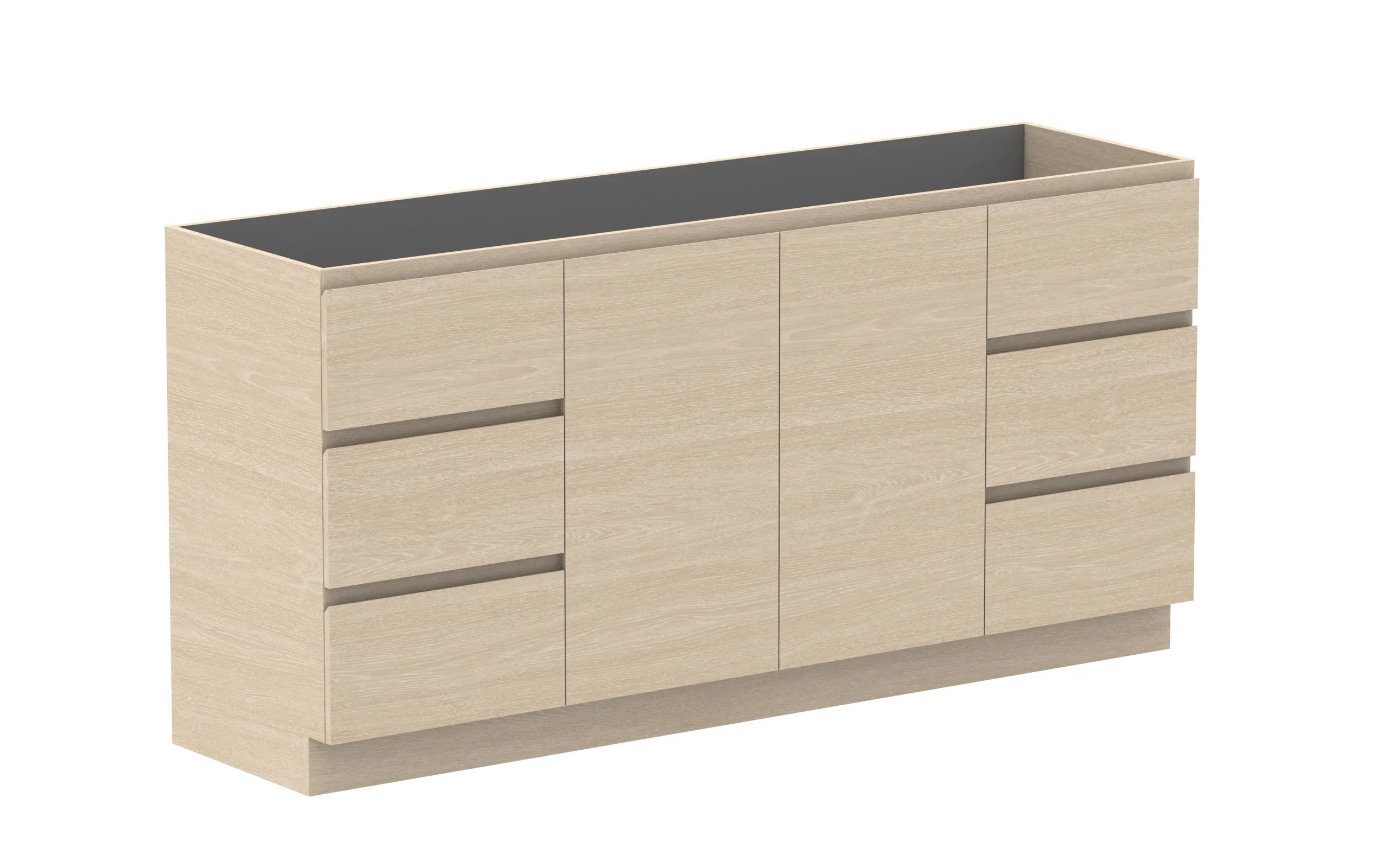 ADP Glacier Hamper Freestanding Vanity - 1800mm / No Top / Centre Bowl