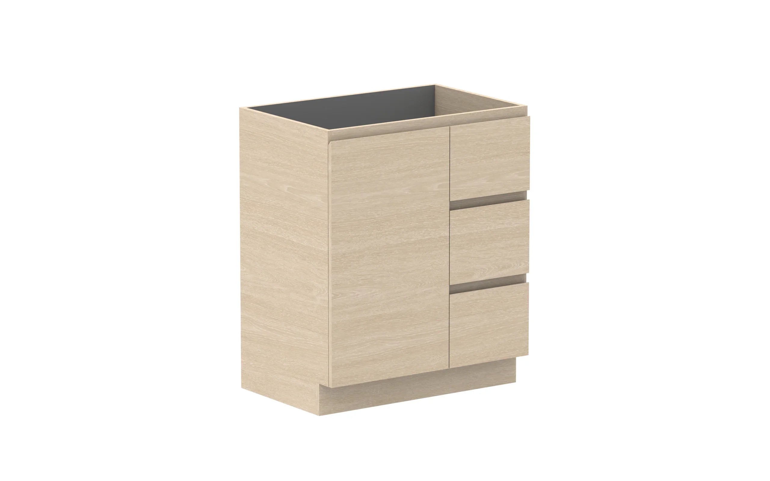 ADP Glacier Lite Hamper Freestanding Vanity - 750mm / No Top