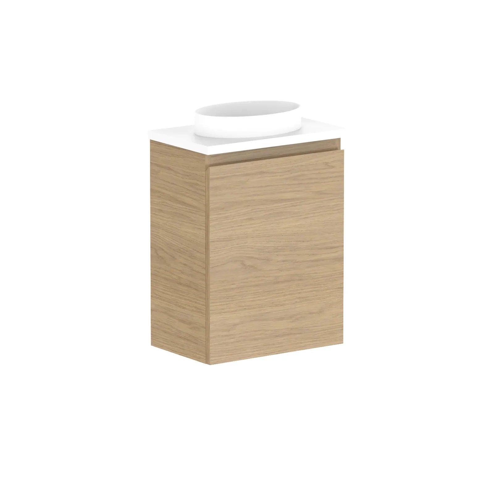 ADP Glacier Mini Small Space Wall Hung Vanity - 400mm / Stone Benchtop / Centre Bowl