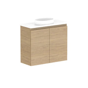 ADP Glacier Mini Small Space Wall Hung Vanity - 600mm / Stone Benchtop / Centre Bowl