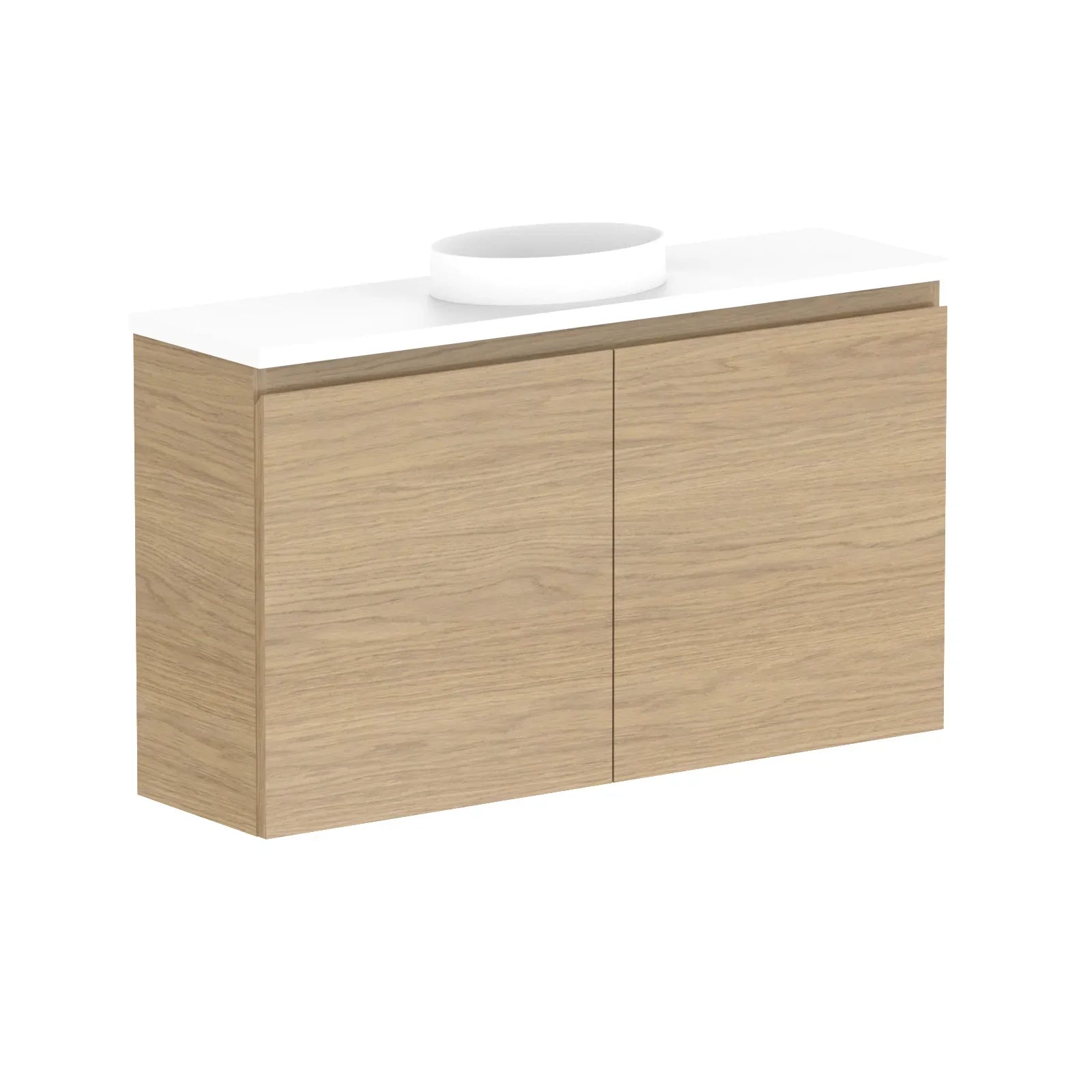 ADP Glacier Mini Small Space Wall Hung Vanity - 900mm / Stone Benchtop / Centre Bowl