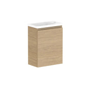 ADP Glacier Mini Small Space Wall Hung Vanity - 400mm / Cast Marble Moulded Top / Centre Bowl