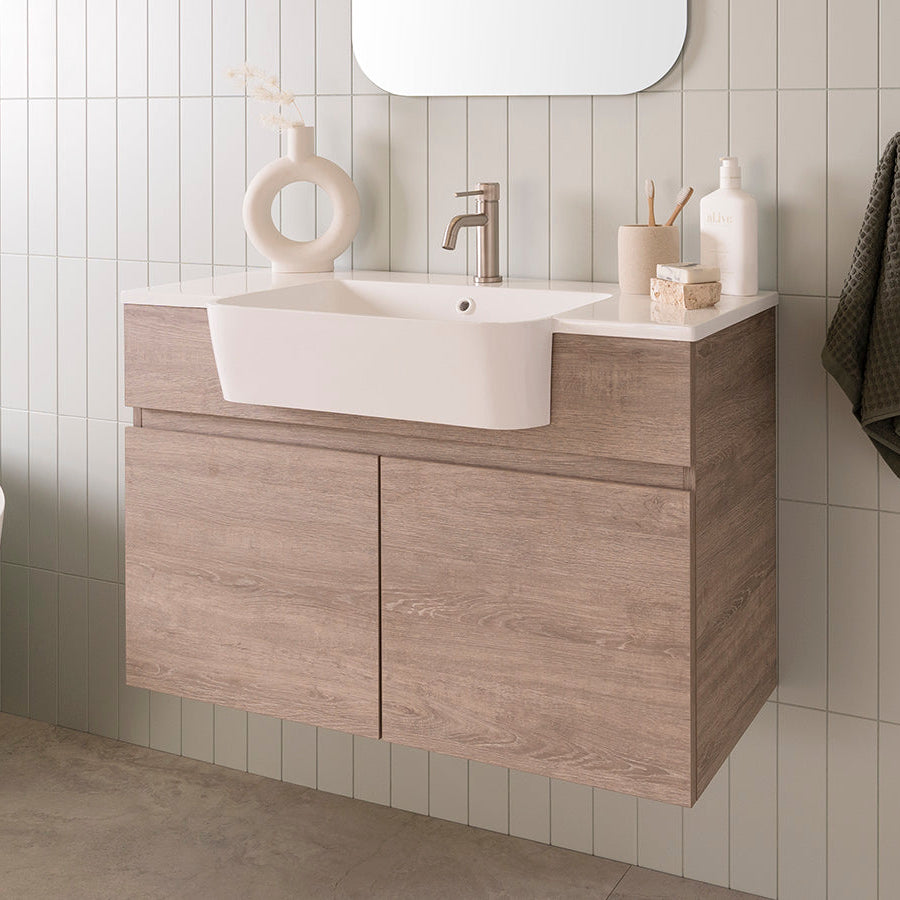 ADP Glacier Lite Semi-Recessed All Door Twin Wall Hung Vanity