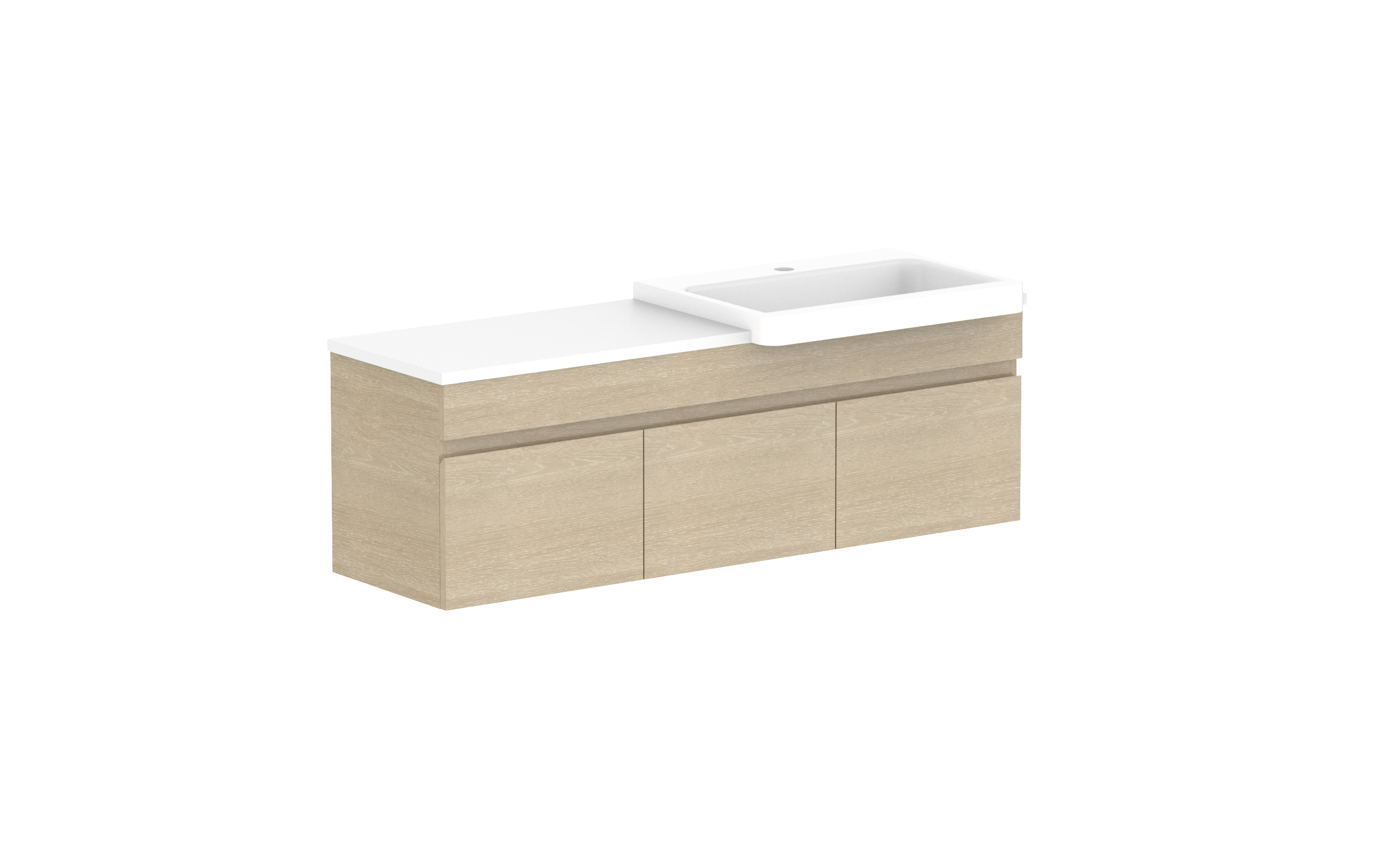 ADP Glacier Lite Semi-Recessed All Door Slim Wall Hung Vanity