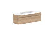 ADP Glacier Semi-Recessed All Drawer Slim Wall Hung Vanity - 1200mm / Stone Benchtop / Centre Bowl