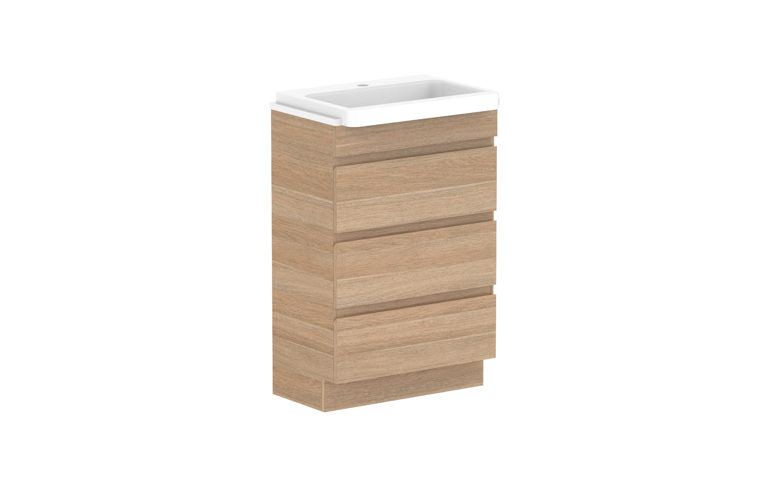 ADP Glacier Lite Semi-Recessed All Drawer Trio Freestanding