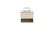 ADP Glacier Shelf Slim Wall Hung Vanity - 600mm / Stone Benchtop / Centre Bowl