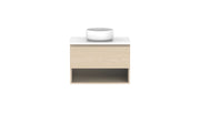 ADP Glacier Shelf Slim Wall Hung Vanity - 750mm / Stone Benchtop / Centre Bowl