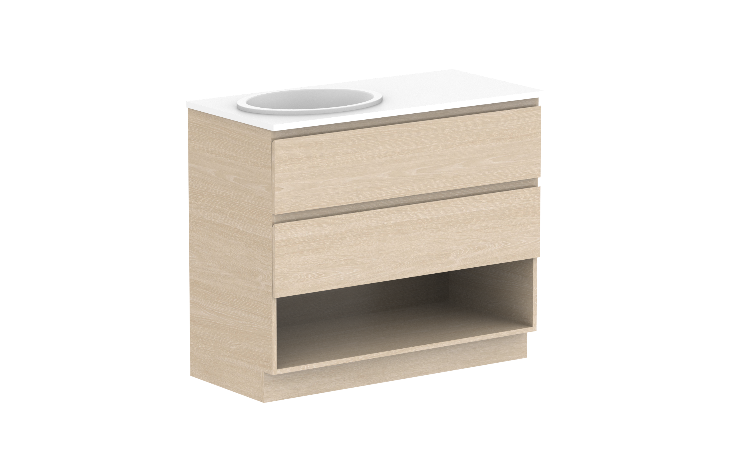 ADP Glacier Lite Shelf Trio Wall Hung Vanity