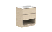 ADP Glacier Shelf Trio Freestanding Vanity - 750mm / Stone Benchtop / Right Hand Bowl