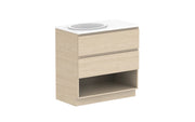 ADP Glacier Shelf Trio Freestanding Vanity - 900mm / Stone Benchtop / Right Hand Bowl