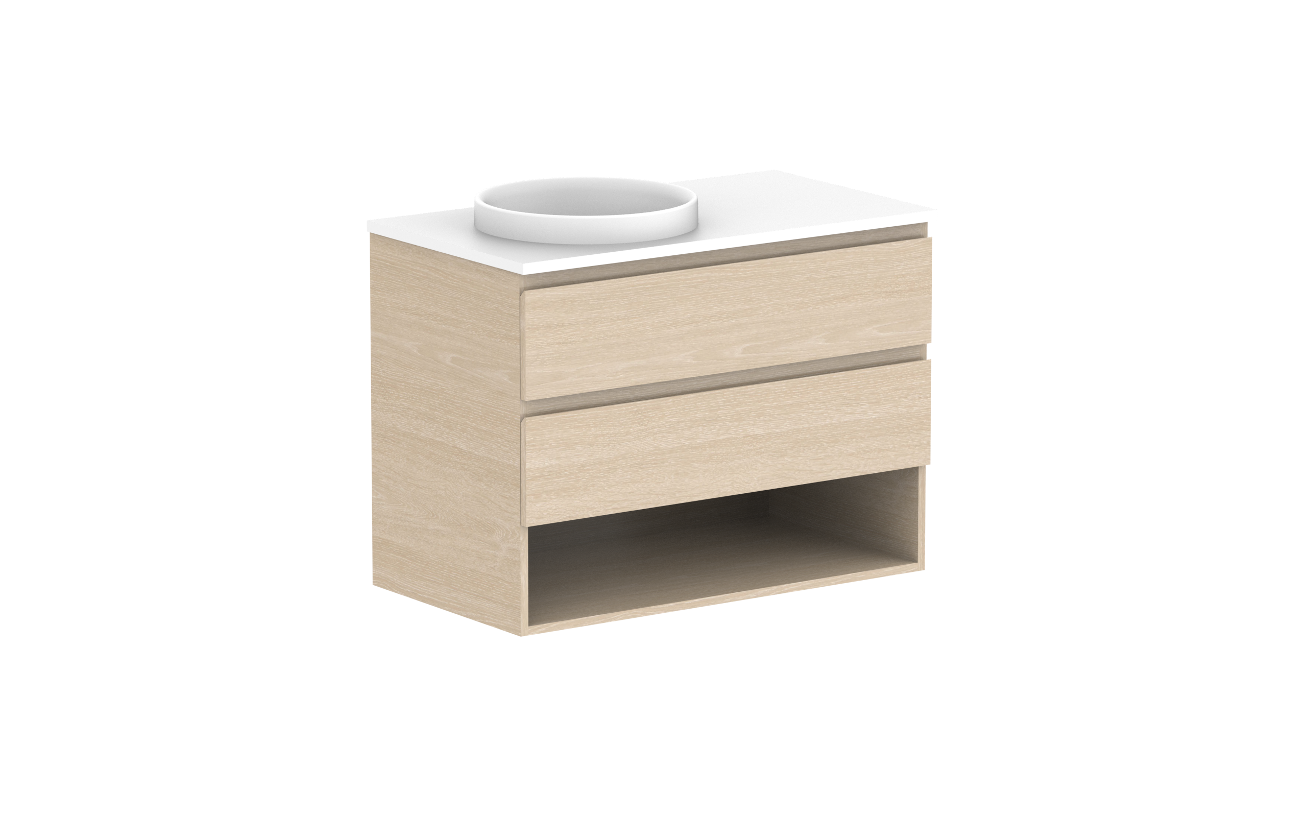 ADP Glacier Lite Shelf Twin Wall Hung Vanity