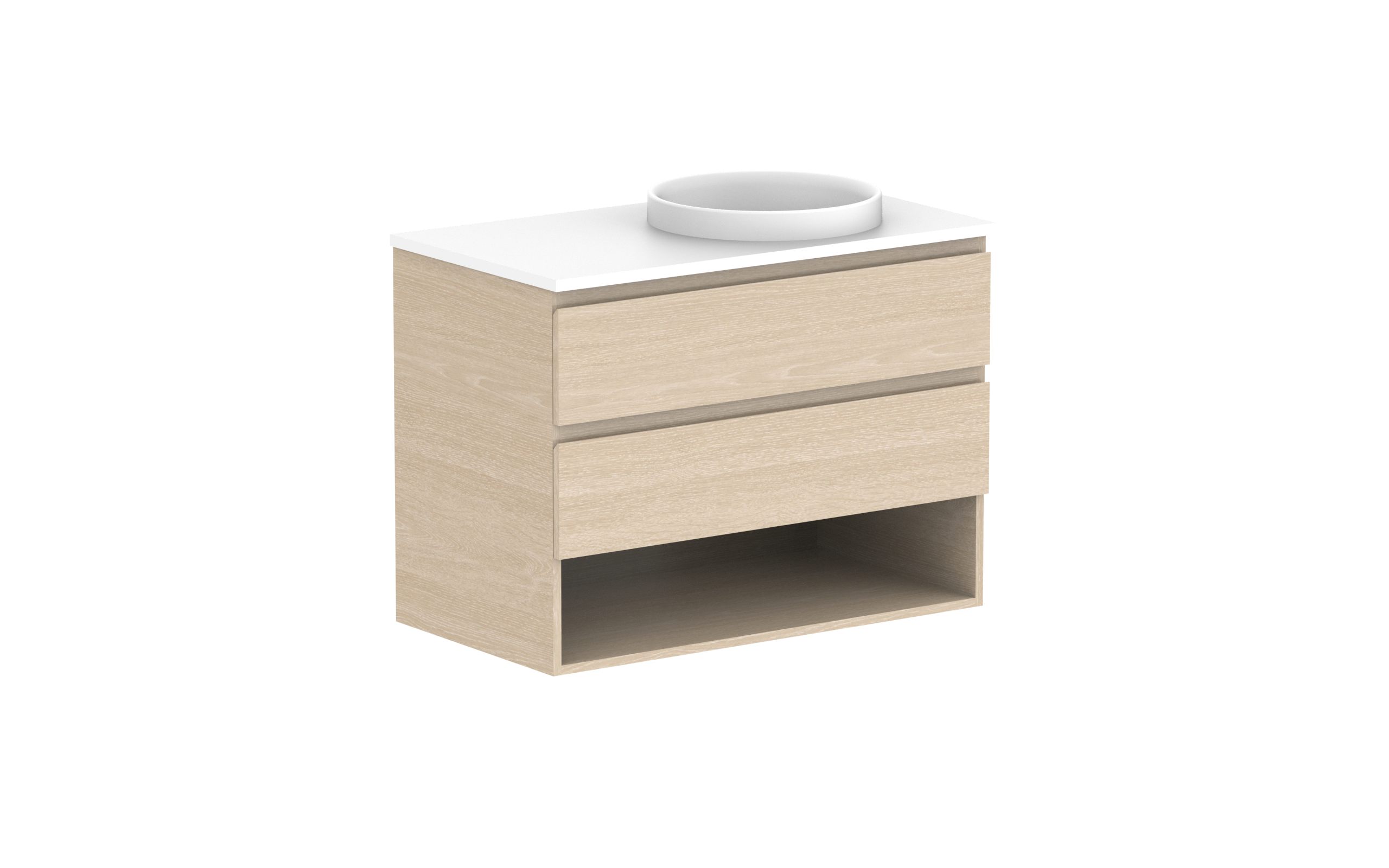 ADP Glacier Lite Shelf Twin Wall Hung Vanity