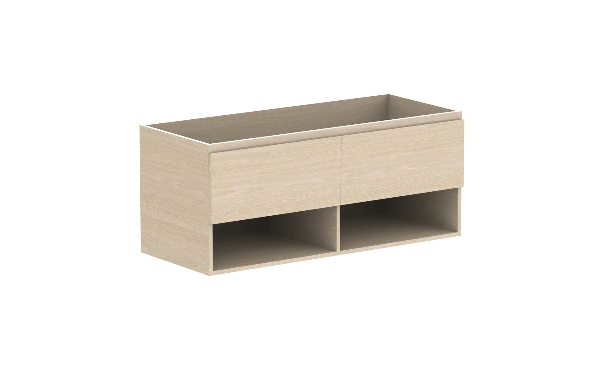 ADP Glacier Shelf Slim Wall Hung Vanity - 1200mm / No Top / Double Bowl