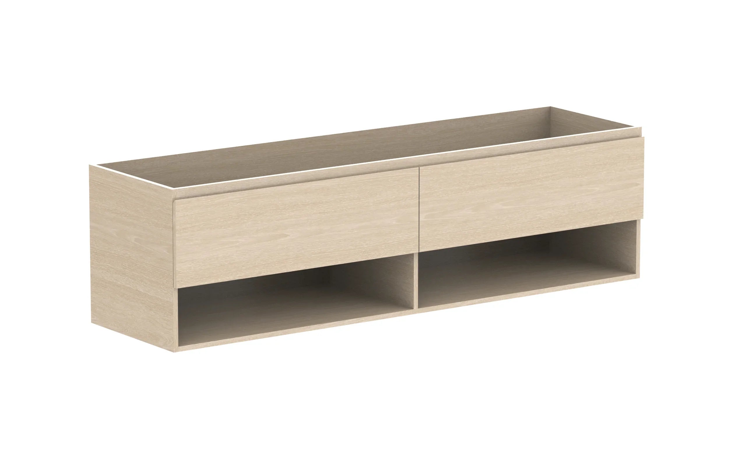ADP Glacier Shelf Slim Wall Hung Vanity - 1800mm / No Top / Double Bowl