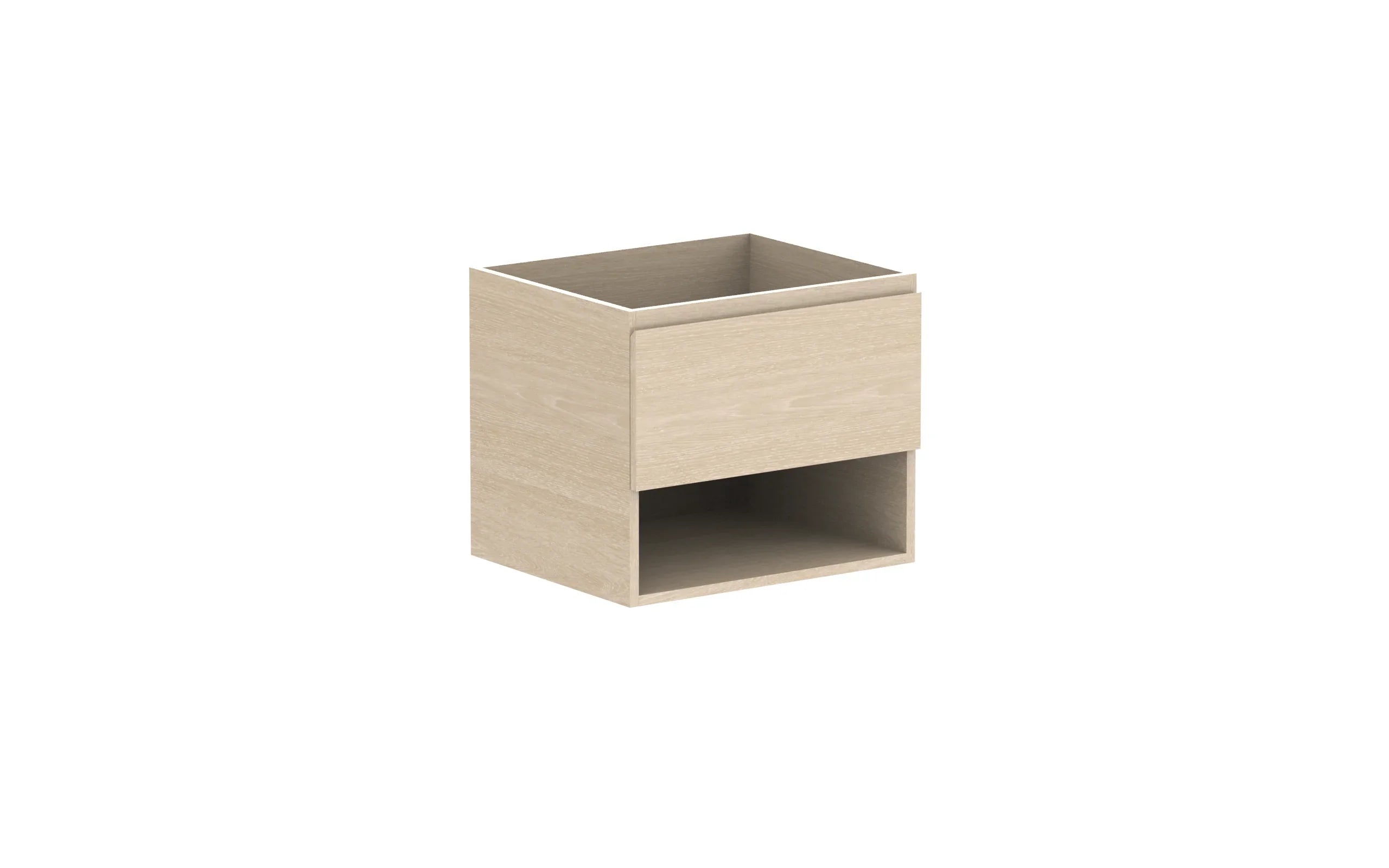 ADP Glacier Shelf Slim Wall Hung Vanity - 600mm / No Top / Centre Bowl