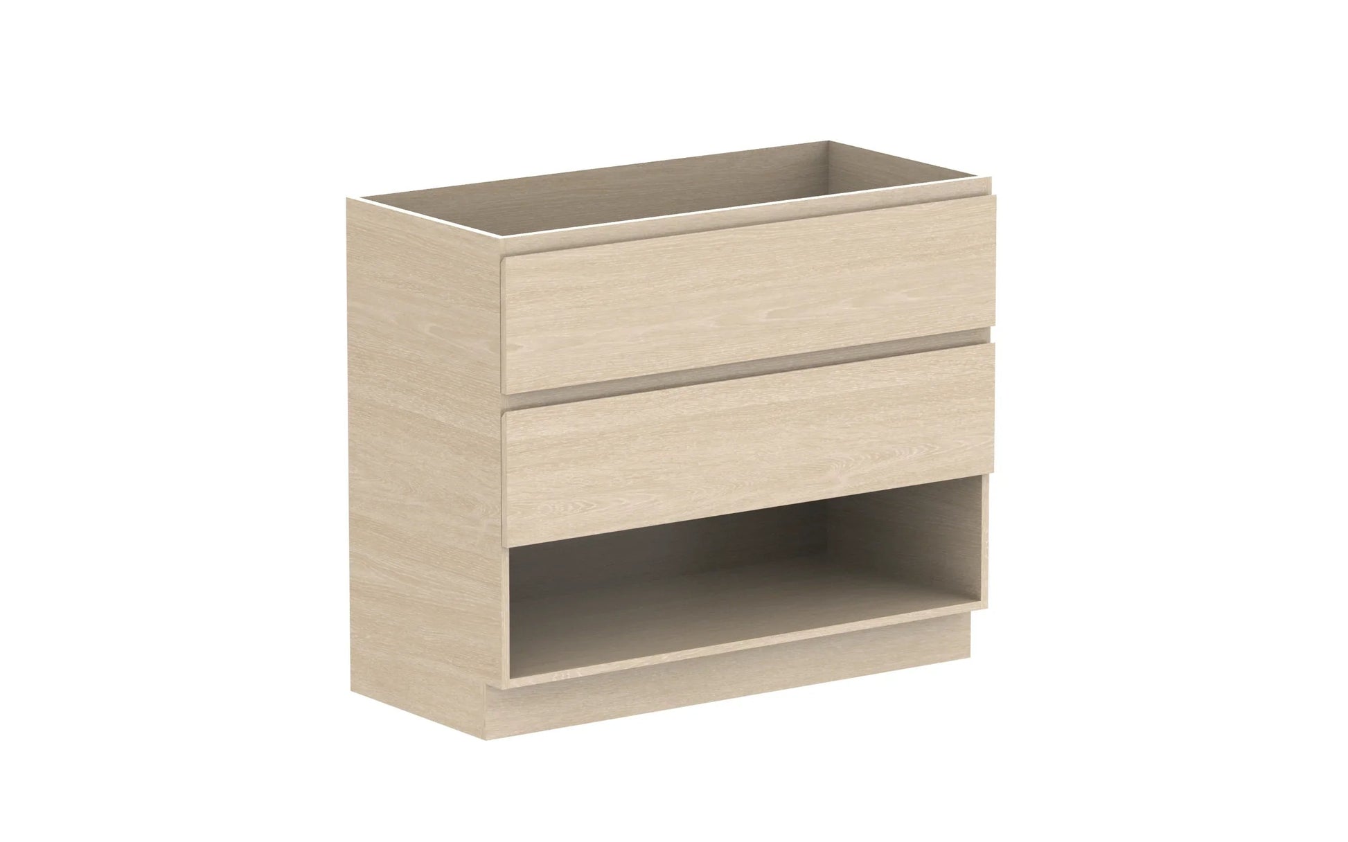 ADP Glacier Shelf Trio Freestanding Vanity - 1050mm / No Top / Centre Bowl