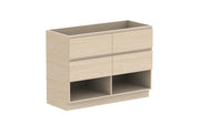 ADP Glacier Shelf Trio Freestanding Vanity - 1200mm / No Top / Double Bowl