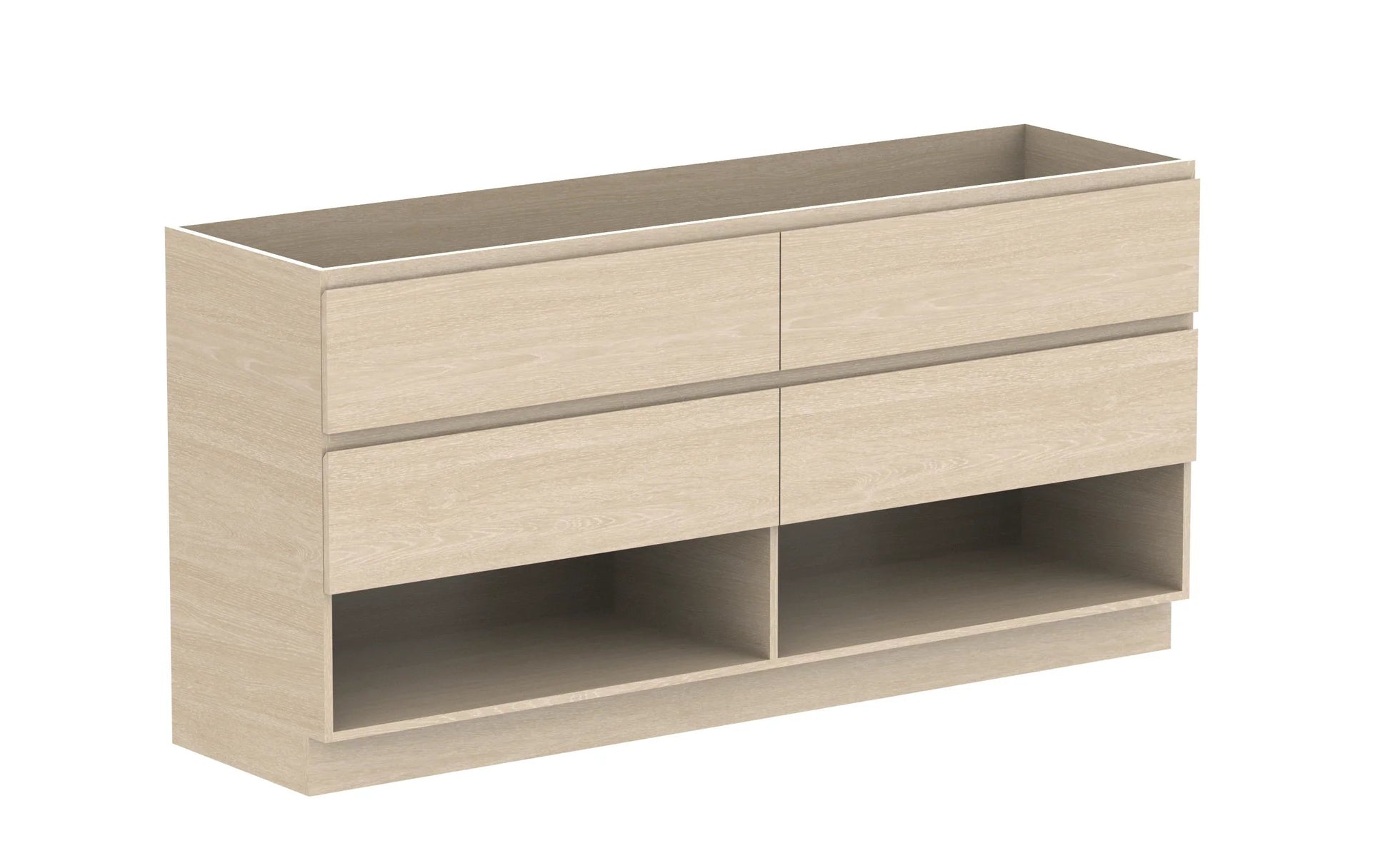 ADP Glacier Shelf Trio Freestanding Vanity - 1800mm / No Top / Centre Bowl