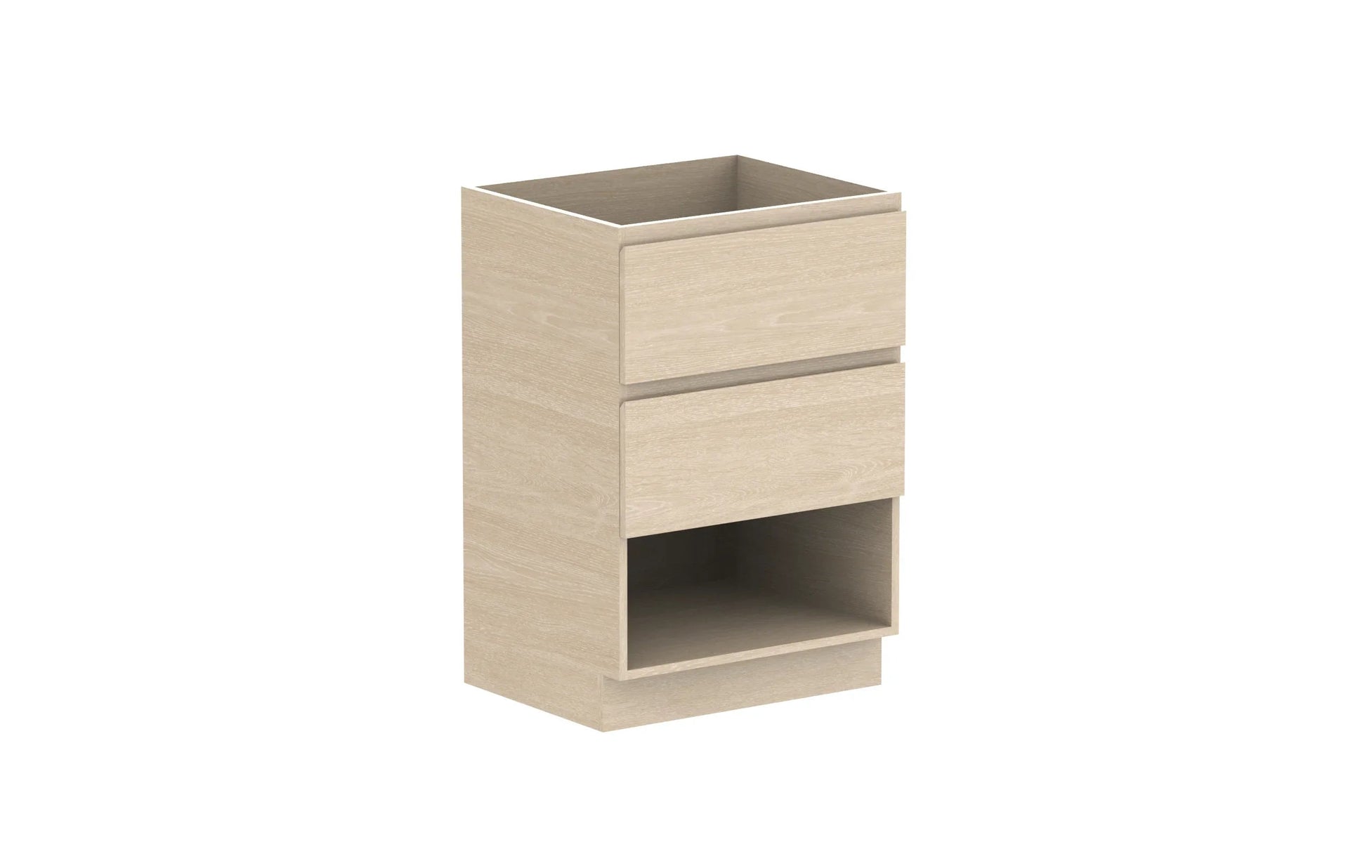 ADP Glacier Shelf Trio Freestanding Vanity - 600mm / No Top / Centre Bowl