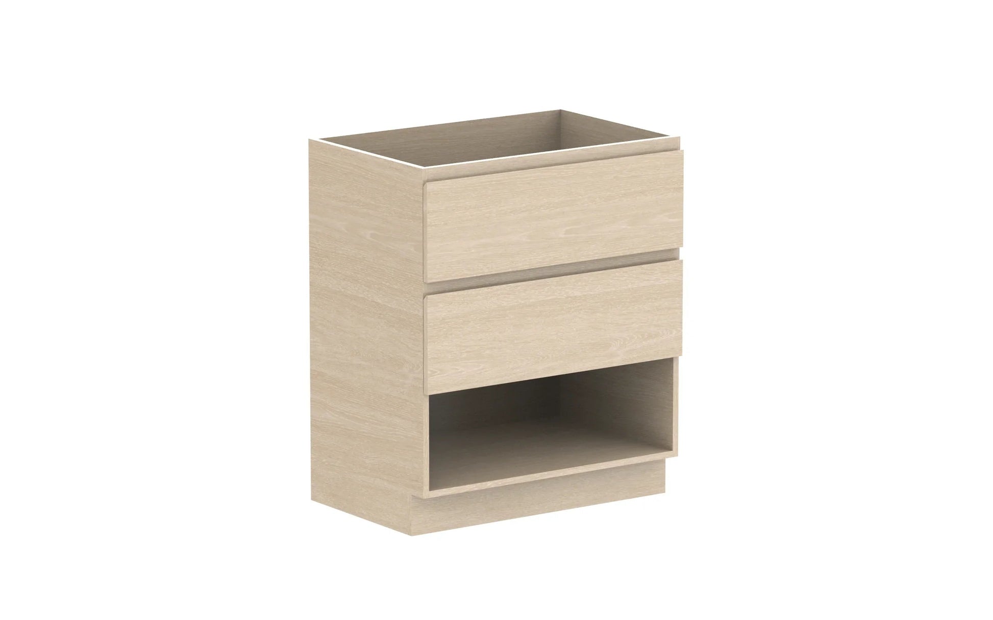 ADP Glacier Shelf Trio Freestanding Vanity - 750mm / No Top / Centre Bowl