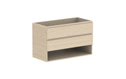ADP Glacier Shelf Twin Wall Hung Vanity - 1050mm / No Top / Left Hand Bowl
