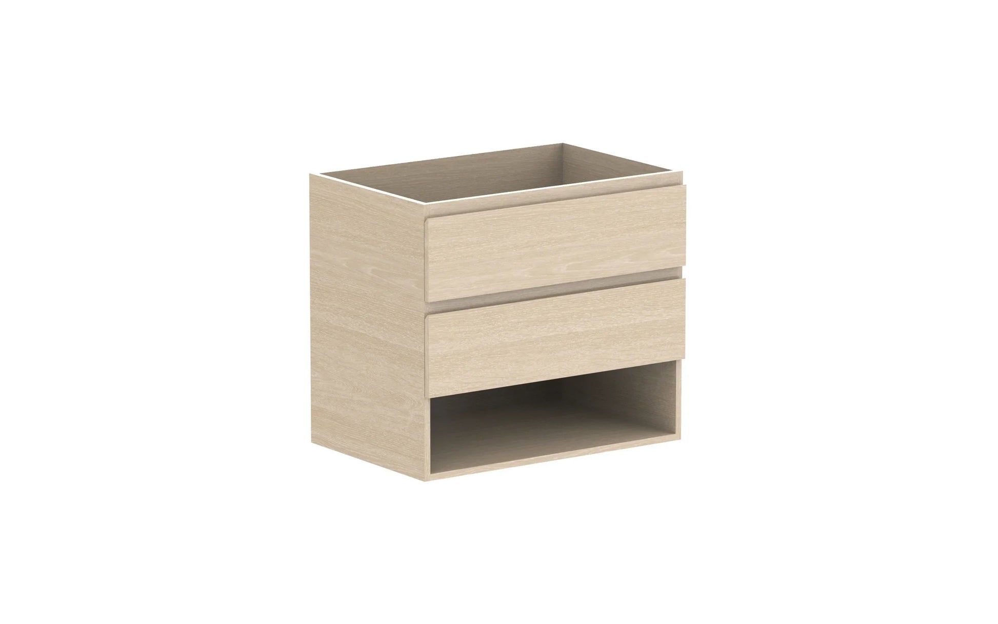 ADP Glacier Shelf Twin Wall Hung Vanity - 750mm / No Top / Centre Bowl