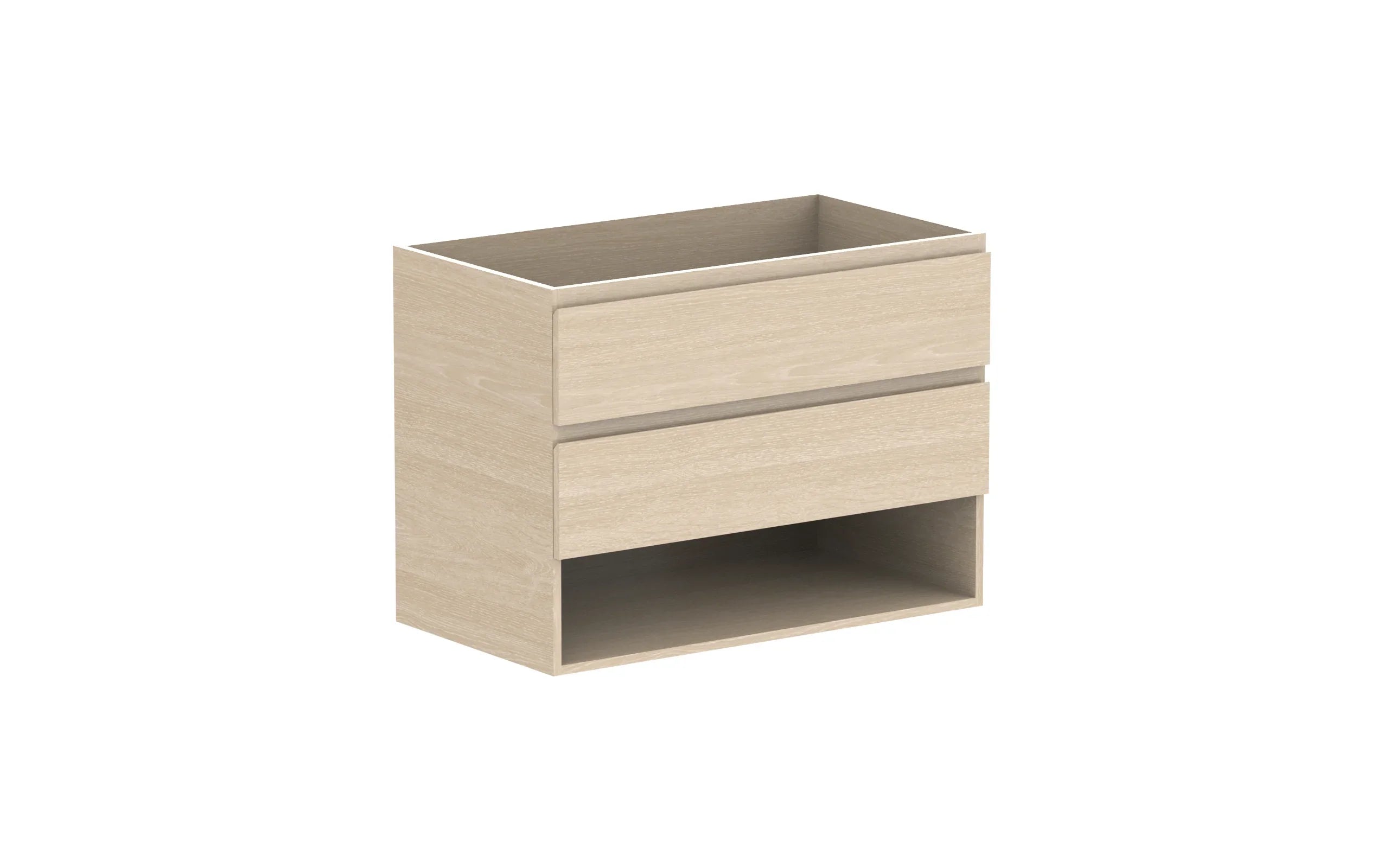 ADP Glacier Shelf Twin Wall Hung Vanity - 900mm / No Top / Right Hand Bowl