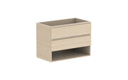 ADP Glacier Shelf Twin Wall Hung Vanity - 900mm / No Top / Centre Bowl