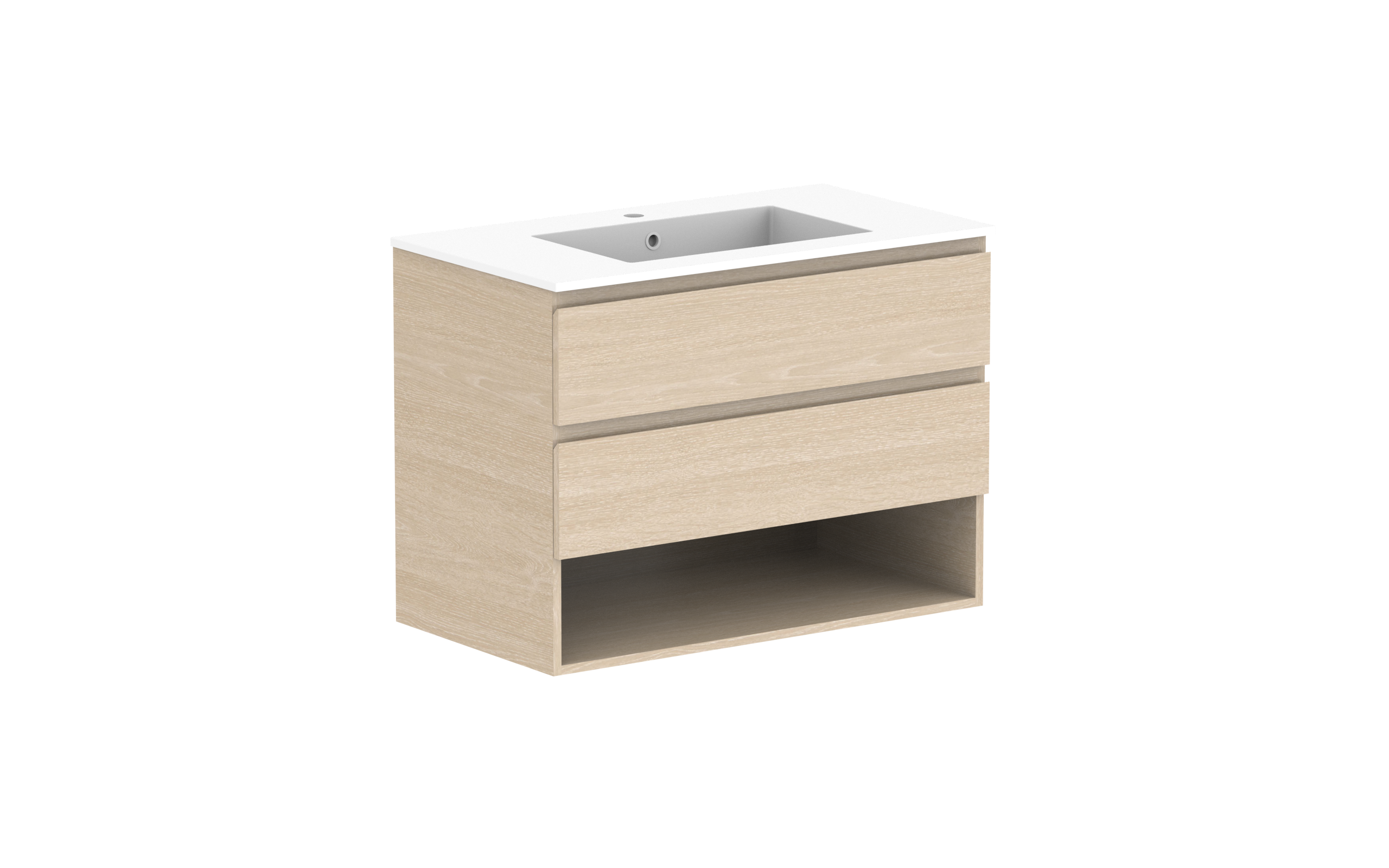 ADP Glacier Lite Shelf Twin Wall Hung Vanity