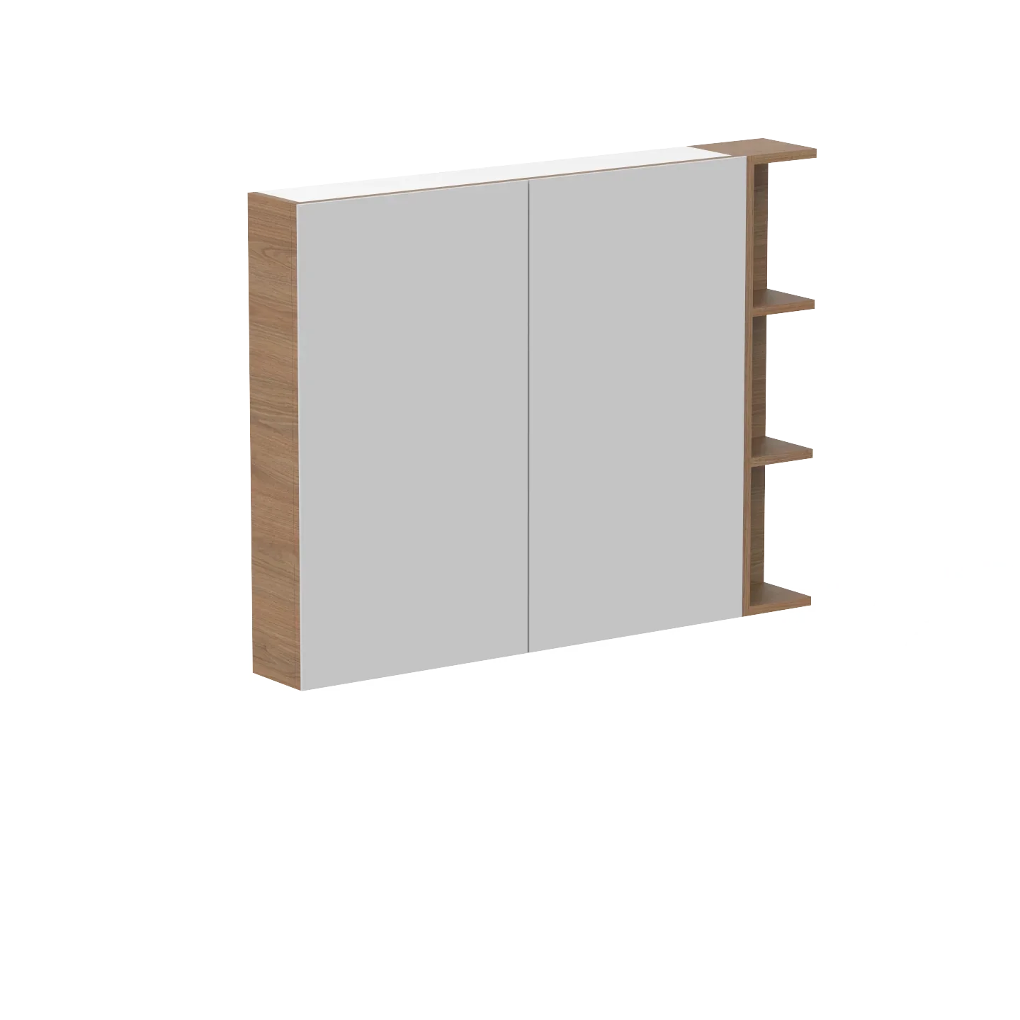 ADP Glacier Shelf Shaving Cabinet - 1050mm 2 Doors 1 Set of Opening Shelves