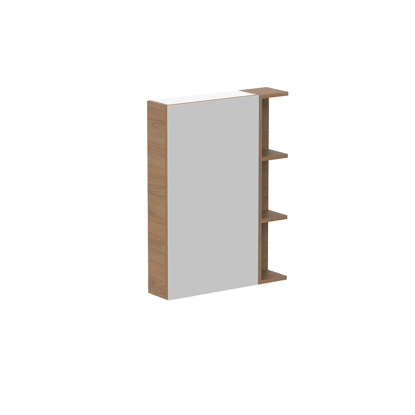ADP Glacier Shelf Shaving Cabinet - 600mm 1 Door 1 Set of Opening Shelves