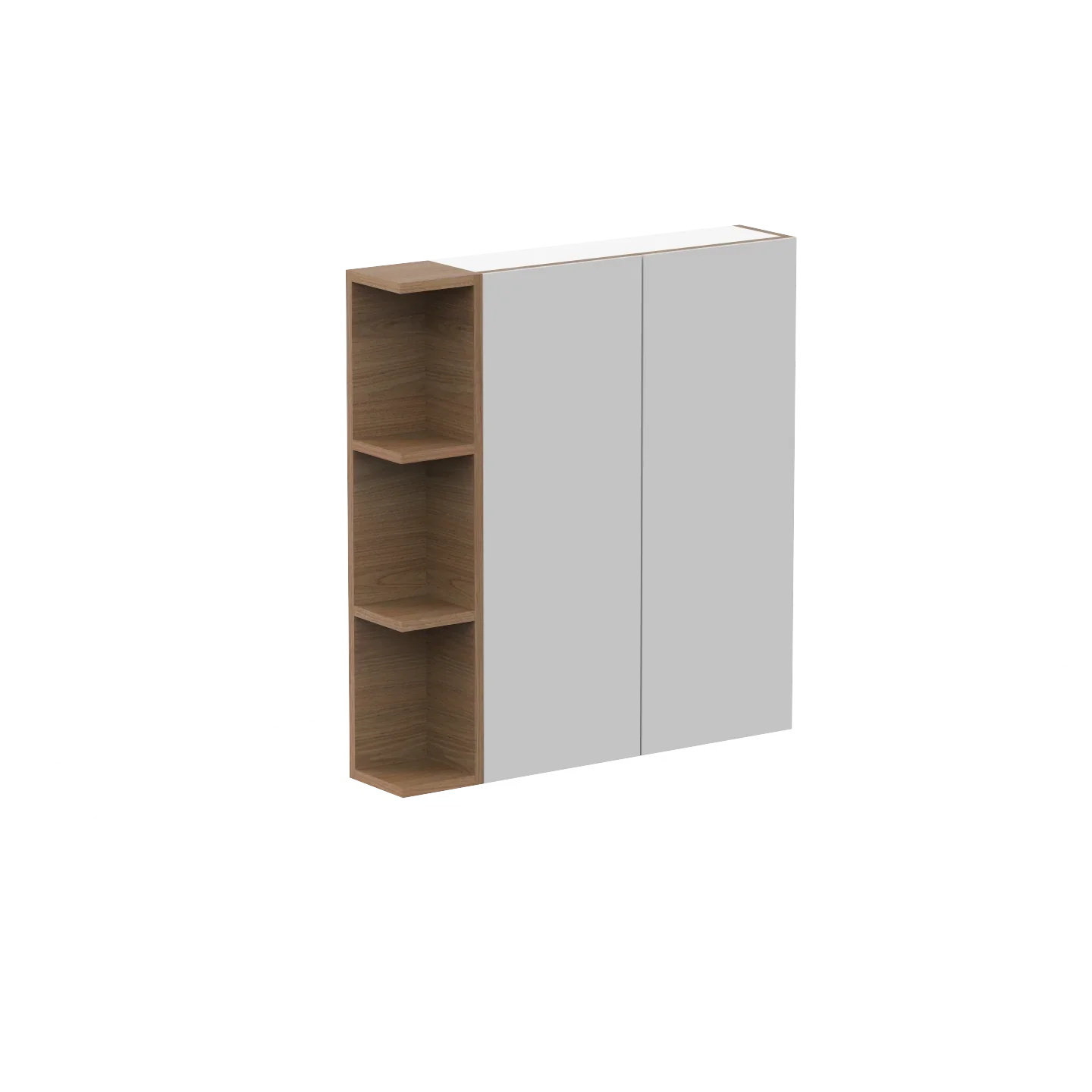 ADP Glacier Shelf Shaving Cabinet - 750mm 2 Doors 1 Set of Opening Shelves
