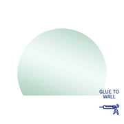 Thermogroup Hamilton D Shaped Polished Edge Mirror - 1200x900mm Glue-to-wall