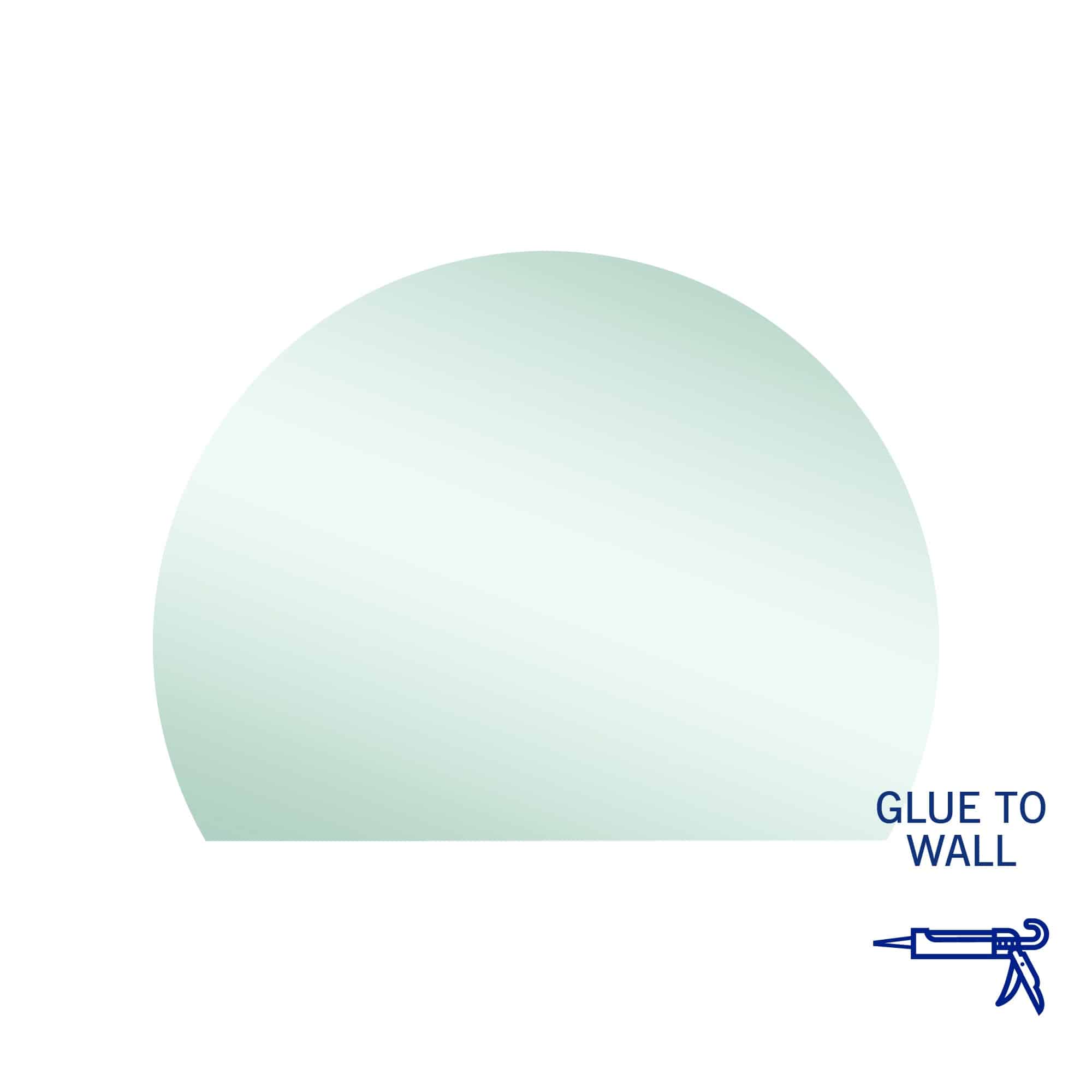 Thermogroup Hamilton D Shaped Polished Edge Mirror - 1200x900mm Glue-to-wall