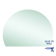 Thermogroup Hamilton D Shaped Polished Edge Mirror - 1500x1100mm Glue-to-wall