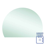 Thermogroup Hamilton D Shaped Polished Edge Mirror - 1500x1100mm with Hangers