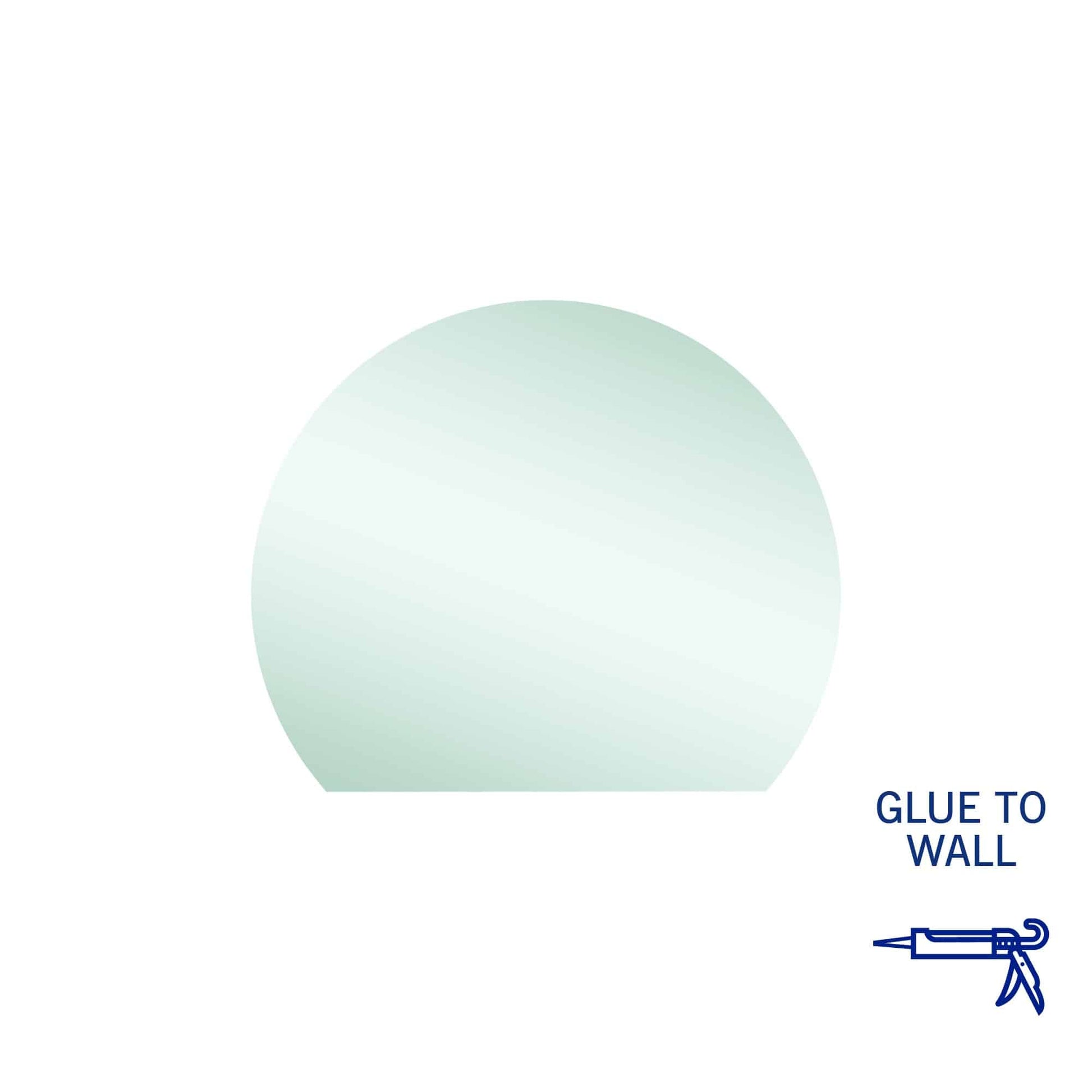 Thermogroup Hamilton D Shaped Polished Edge Mirror - 900x750mm Glue-to-wall