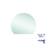 Thermogroup Hamilton D Shaped Polished Edge Mirror - 900x750mm Glue-to-wall