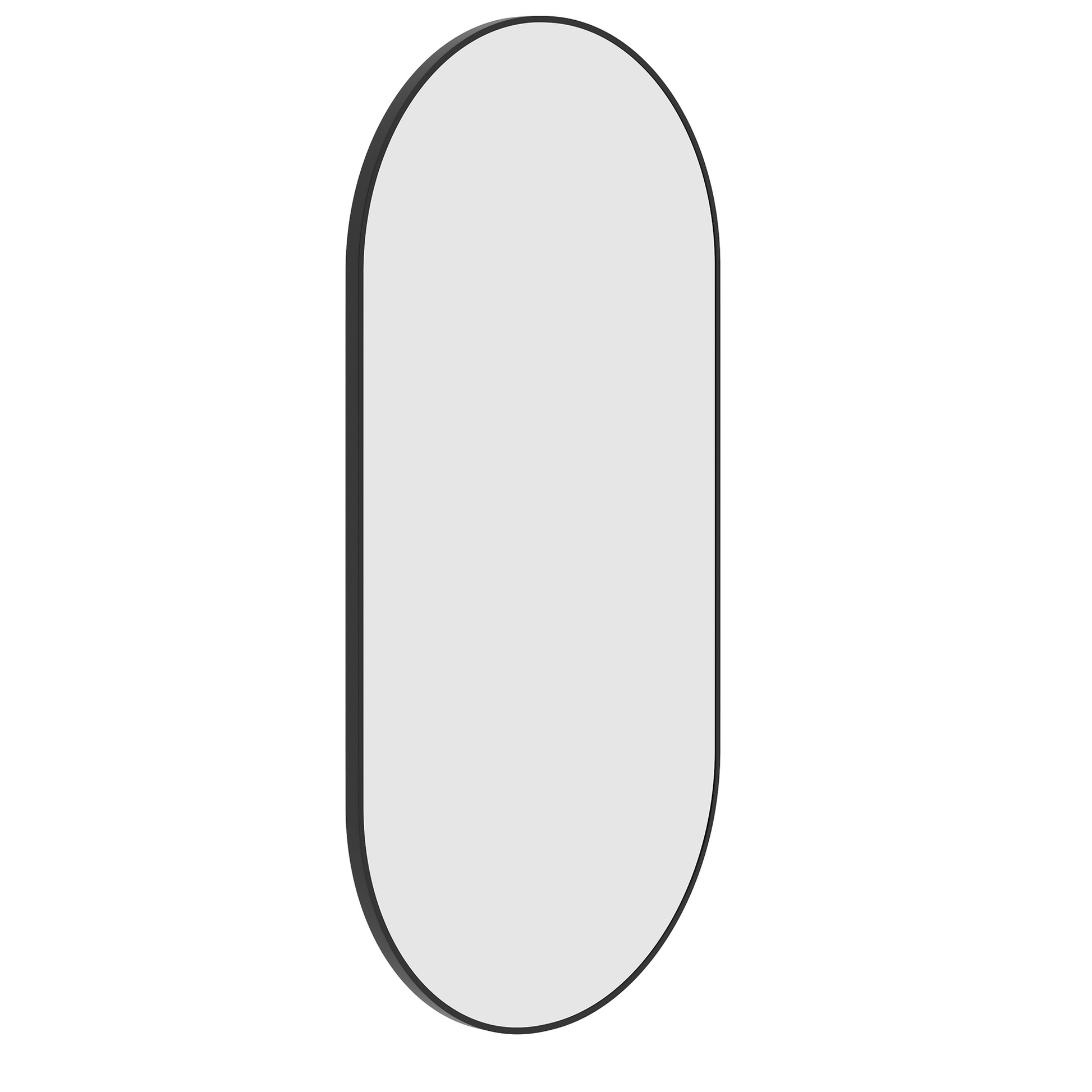 Thermogroup Havana Pill Framed Mirror - 500x1000mm, Black