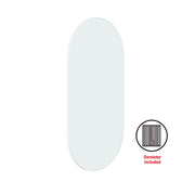 Thermogroup Havana Pill Framed Mirror - 500x1000mm - Includes Mirror Demister, White