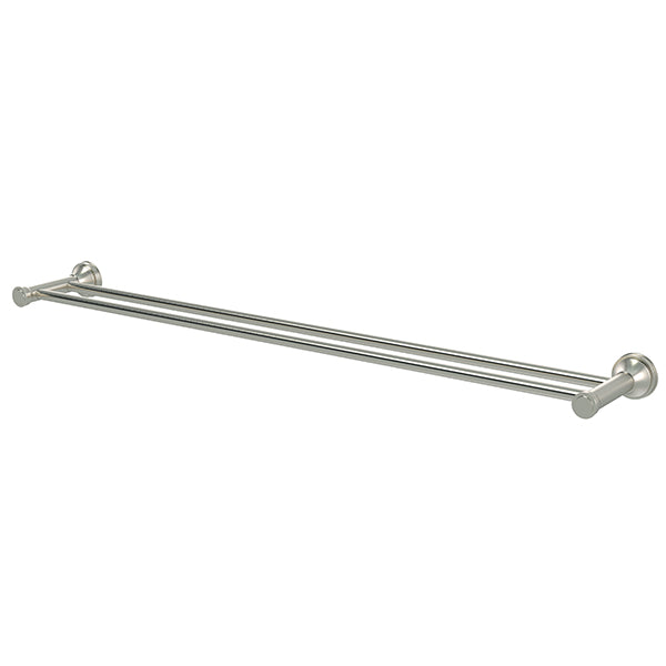Harrington Double Towel Rail, Brushed Nickel
