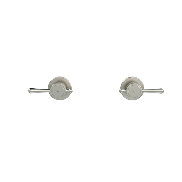 Harrington Wall Tap Set with Lever Handle, Brushed Nickel
