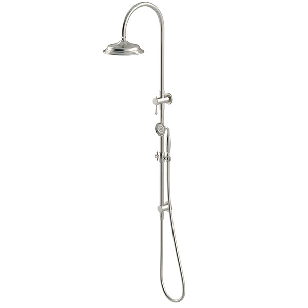 Harrington Shower Rail Set, Brushed Nickel