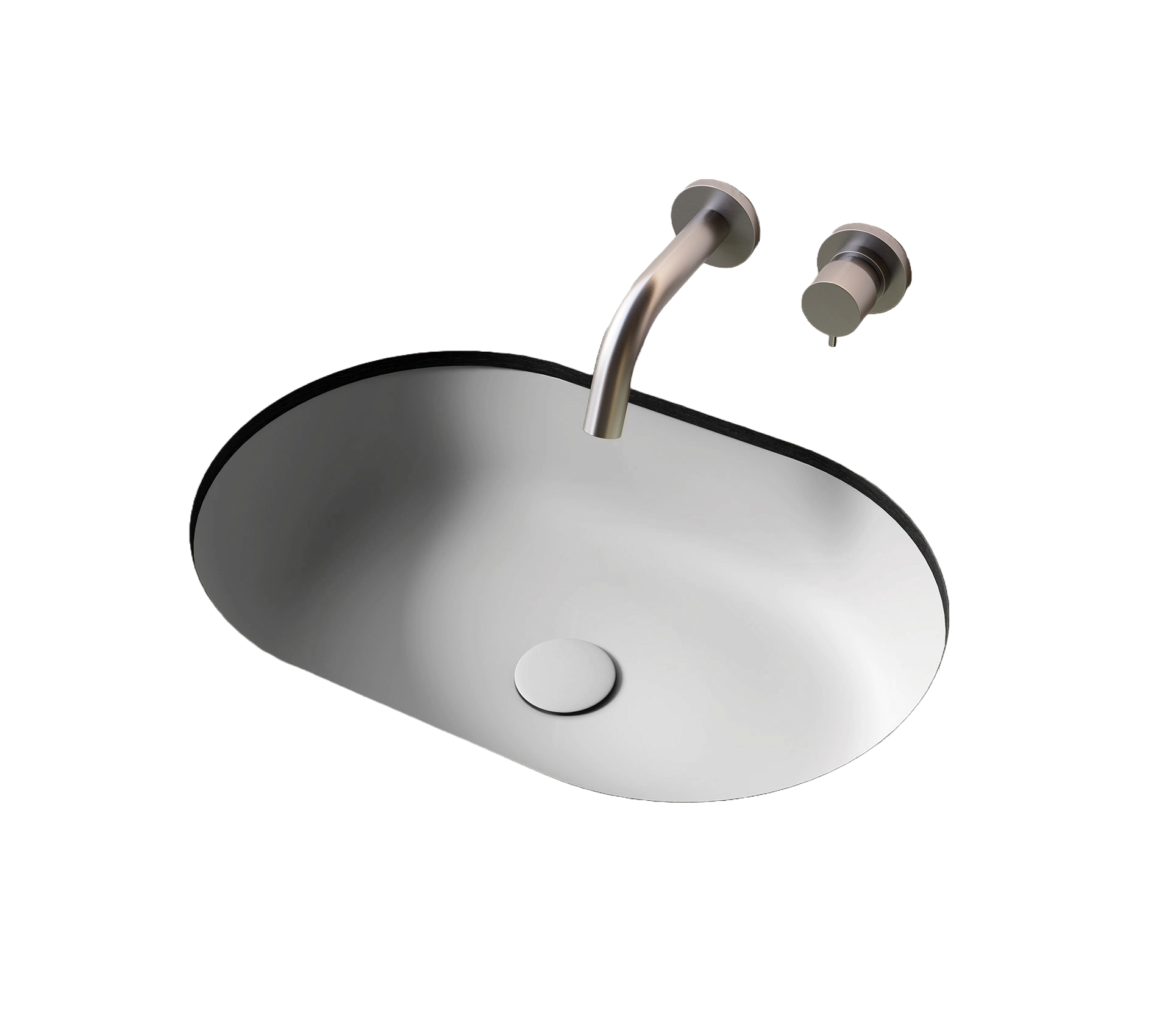 Studio Bagno Happy Hour Oval 75 Undercounter Basin - Gloss White