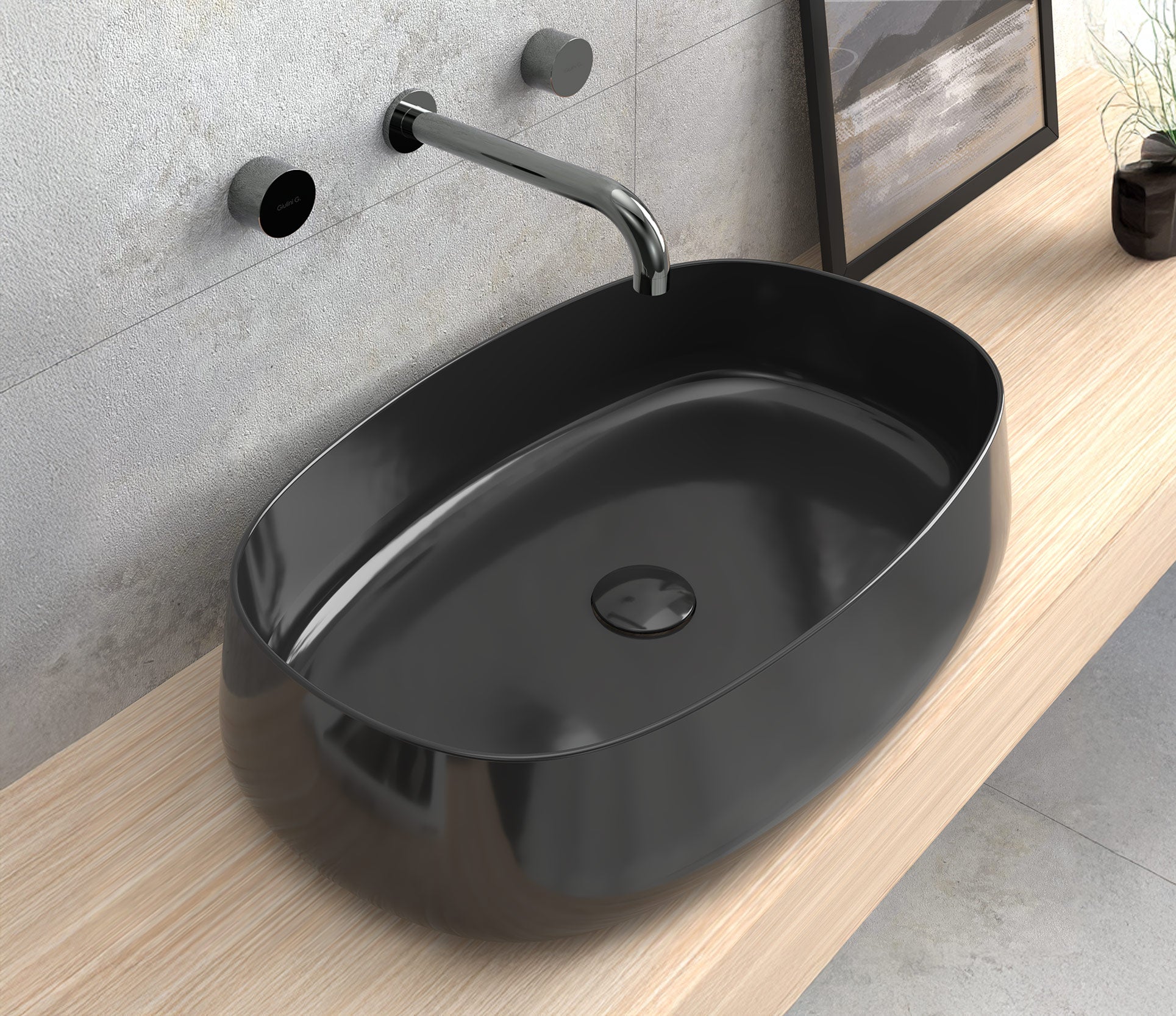Studio Bagno Hyde 60 Bench Basin, Gloss White