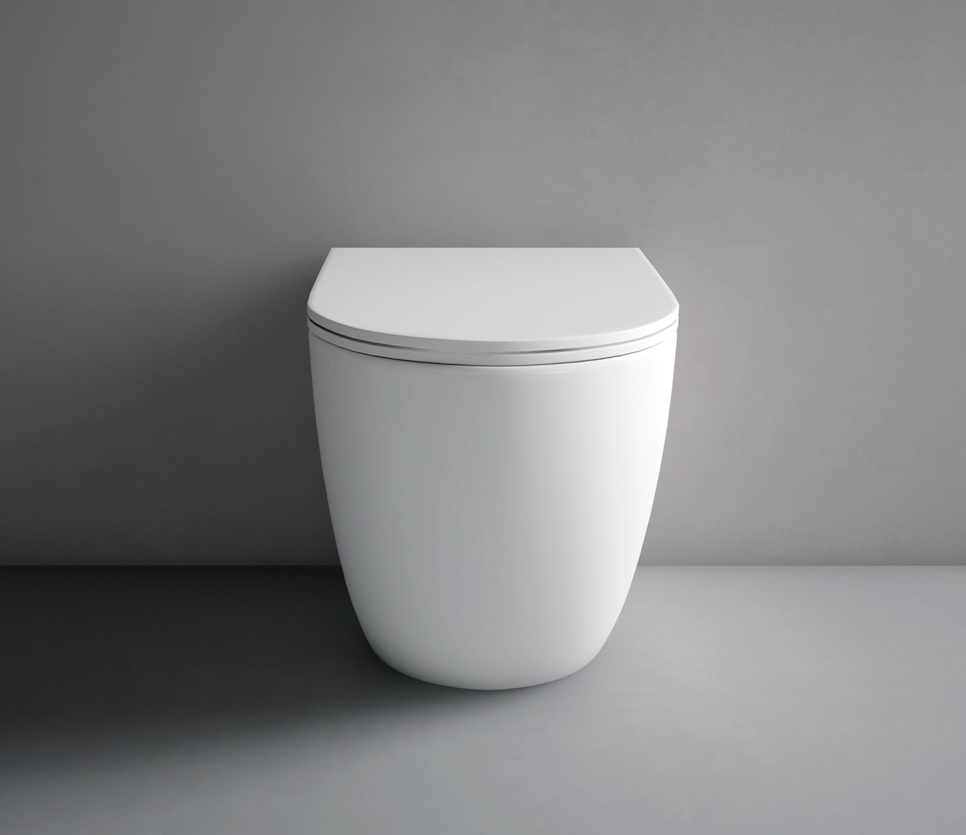 Studio Bagno Hyde Rimless Wall Faced Pan - Complete, Gloss White