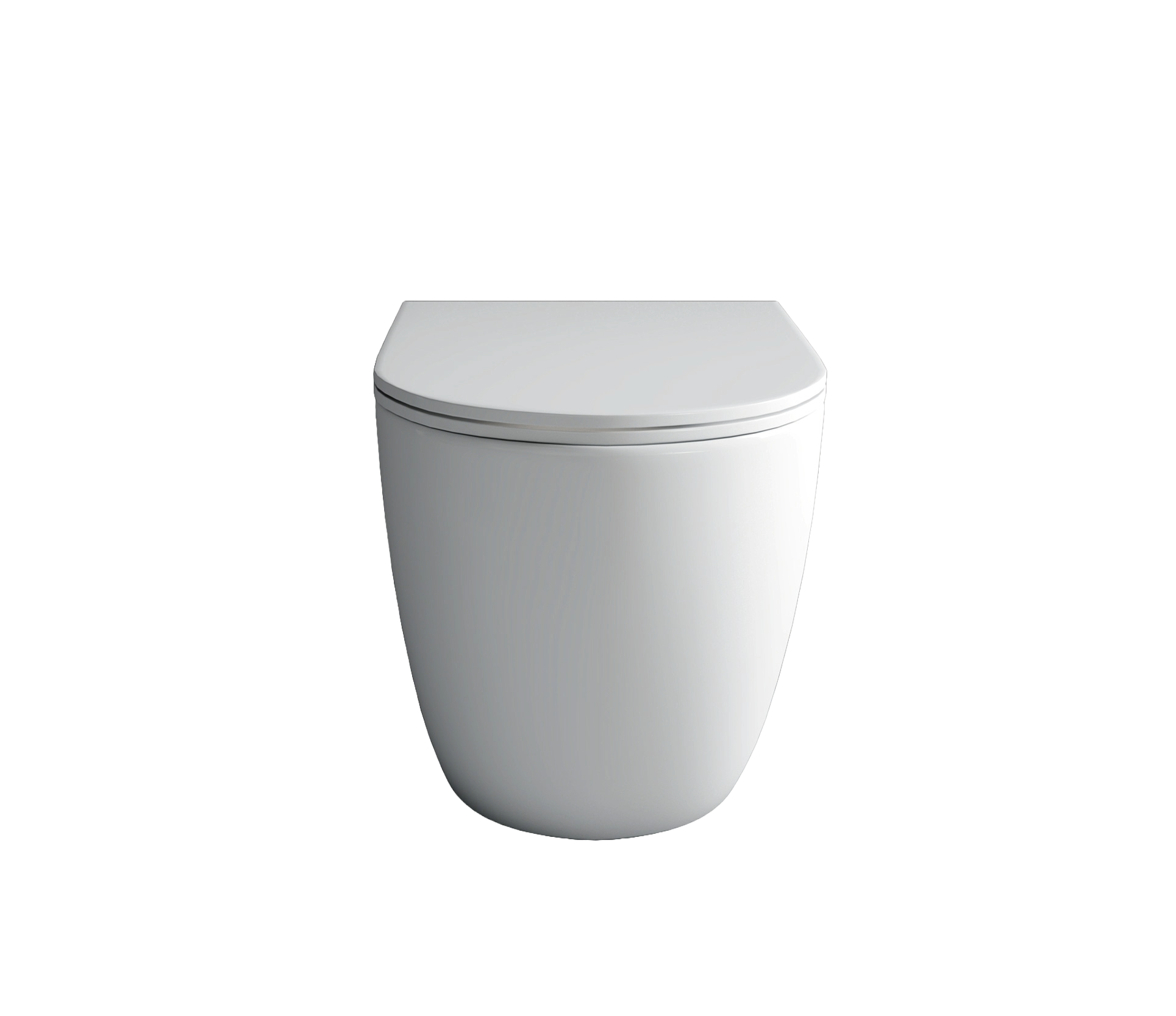 Studio Bagno Hyde Rimless Wall Faced Pan - Complete, Gloss White