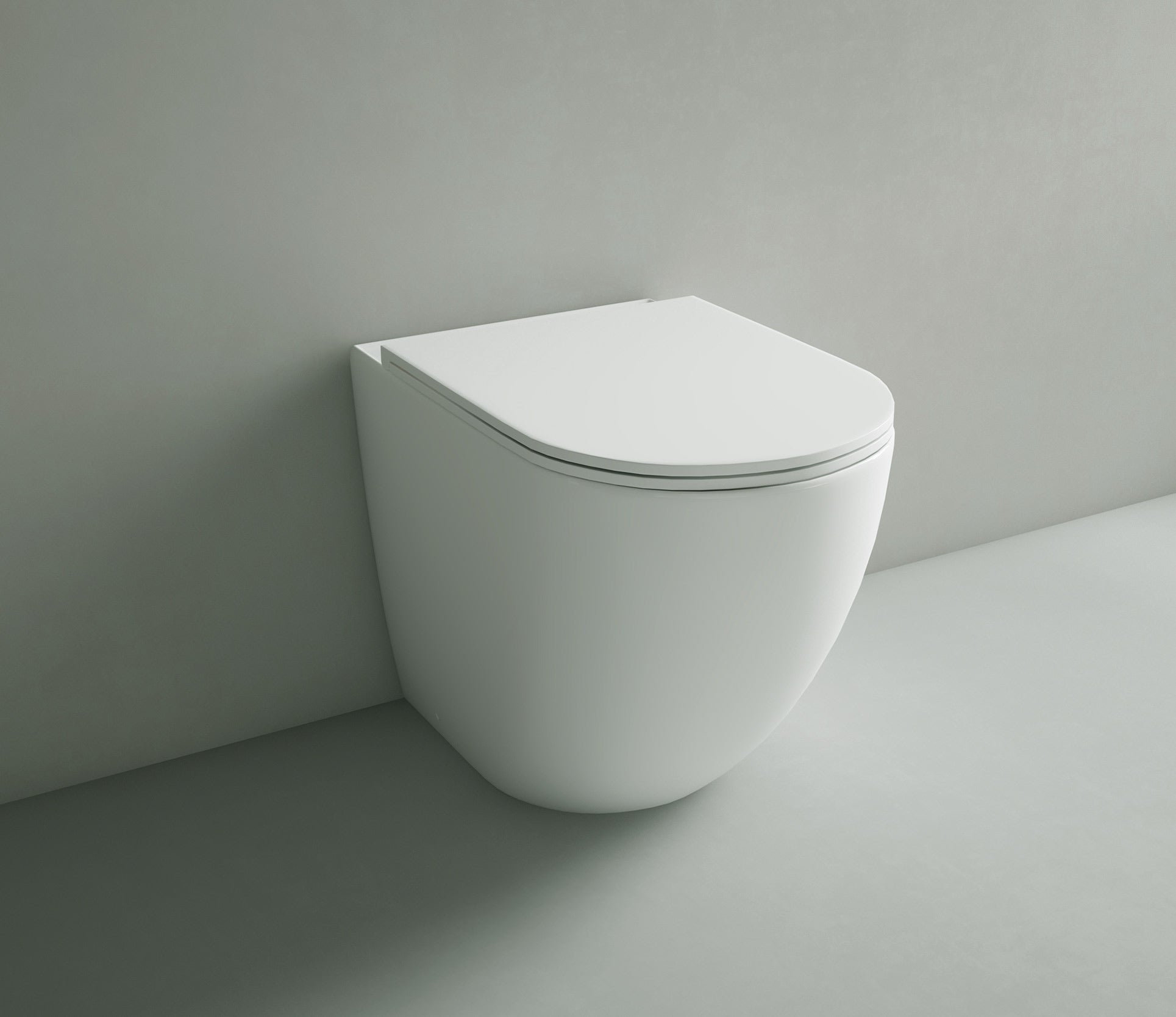 Studio Bagno Hyde Wall Faced Package with Oli 74 Mechanical Cistern, Gloss White
